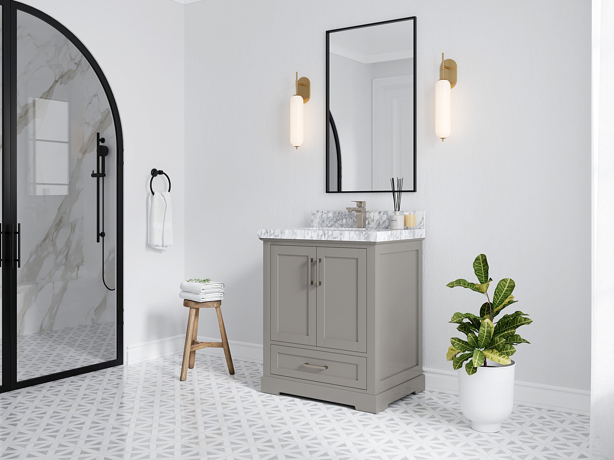 Boston 30 in. W x 22 in. D Single Sink Bathroom Vanity - Willow Bath and Vanity
