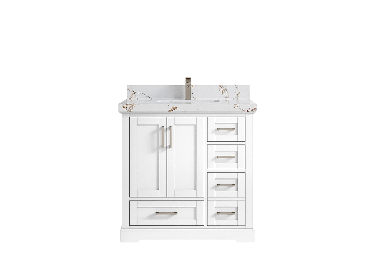 Boston 36 in. W x 22 in. D Center Sink Bathroom Vanity - Willow Bath and Vanity