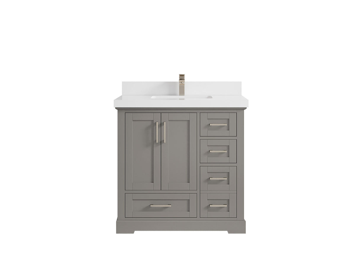 Boston 36 in. W x 22 in. D Center Sink Bathroom Vanity - Willow Bath and Vanity