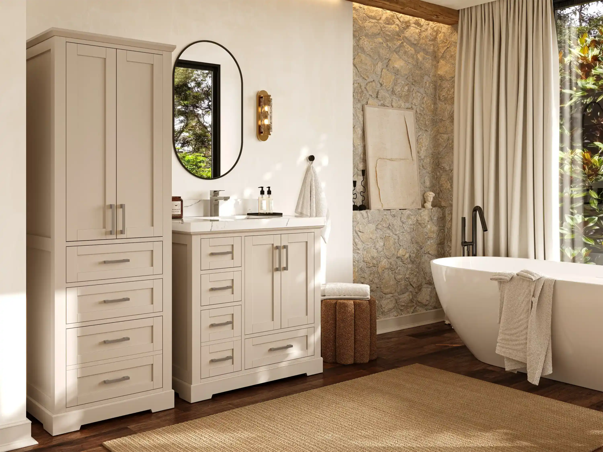 Boston 36 in. W x 22 in. D Center Sink Bathroom Vanity - Willow Bath and Vanity