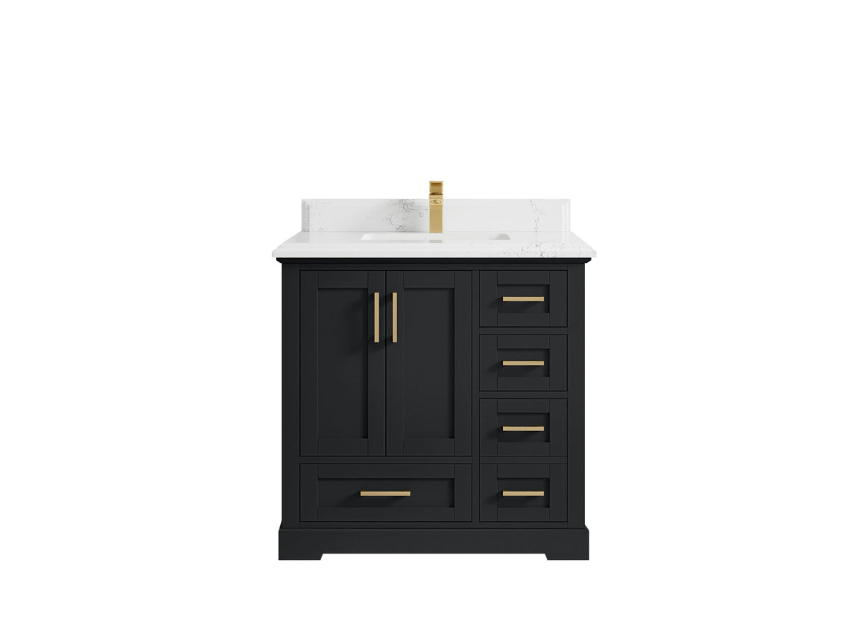 Boston 36 in. W x 22 in. D Center Sink Bathroom Vanity - Willow Bath and Vanity