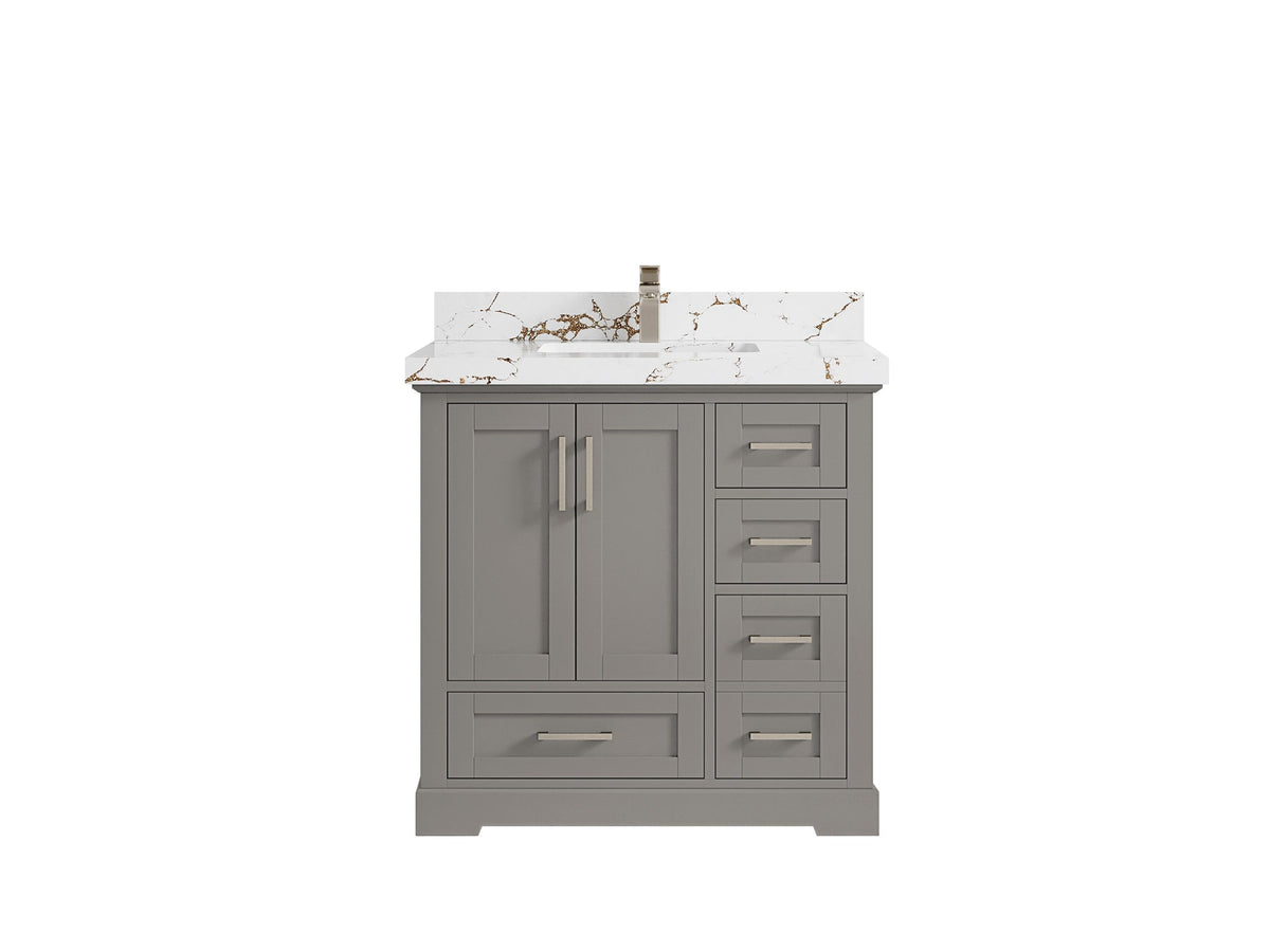 Boston 36 in. W x 22 in. D Center Sink Bathroom Vanity - Willow Bath and Vanity