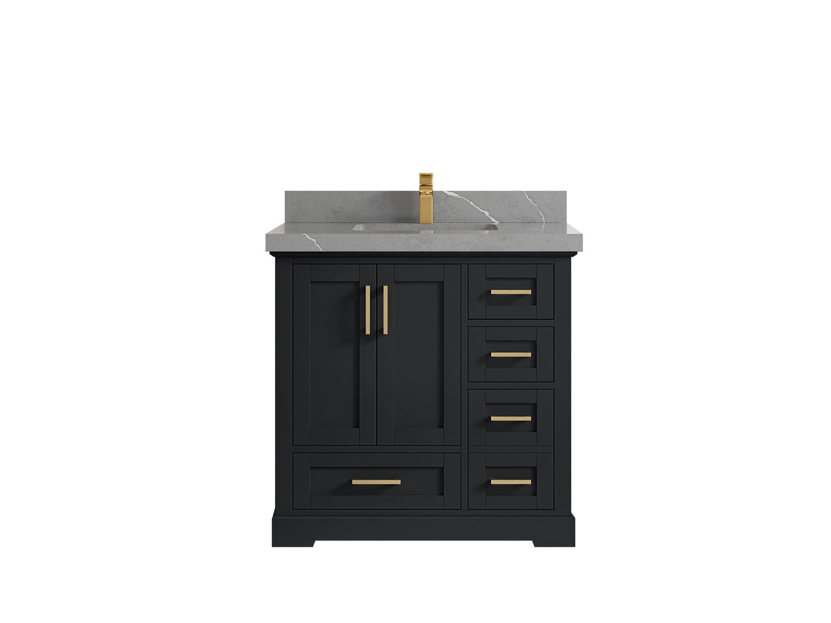 Boston 36 in. W x 22 in. D Center Sink Bathroom Vanity - Willow Bath and Vanity