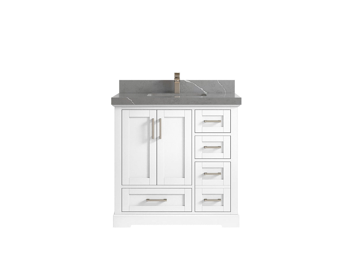 Boston 36 in. W x 22 in. D Center Sink Bathroom Vanity - Willow Bath and Vanity