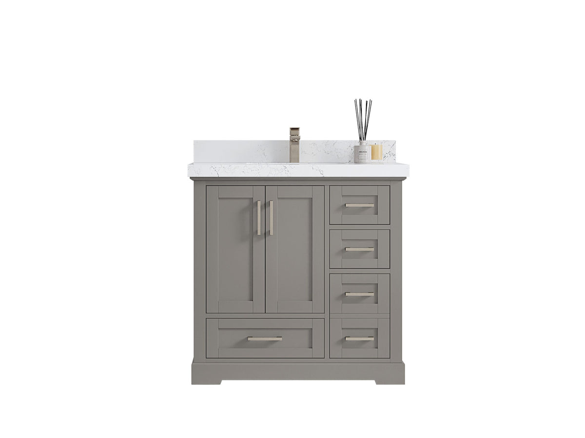 Boston 36 in. W x 22 in. D Center Sink Bathroom Vanity - Willow Bath and Vanity