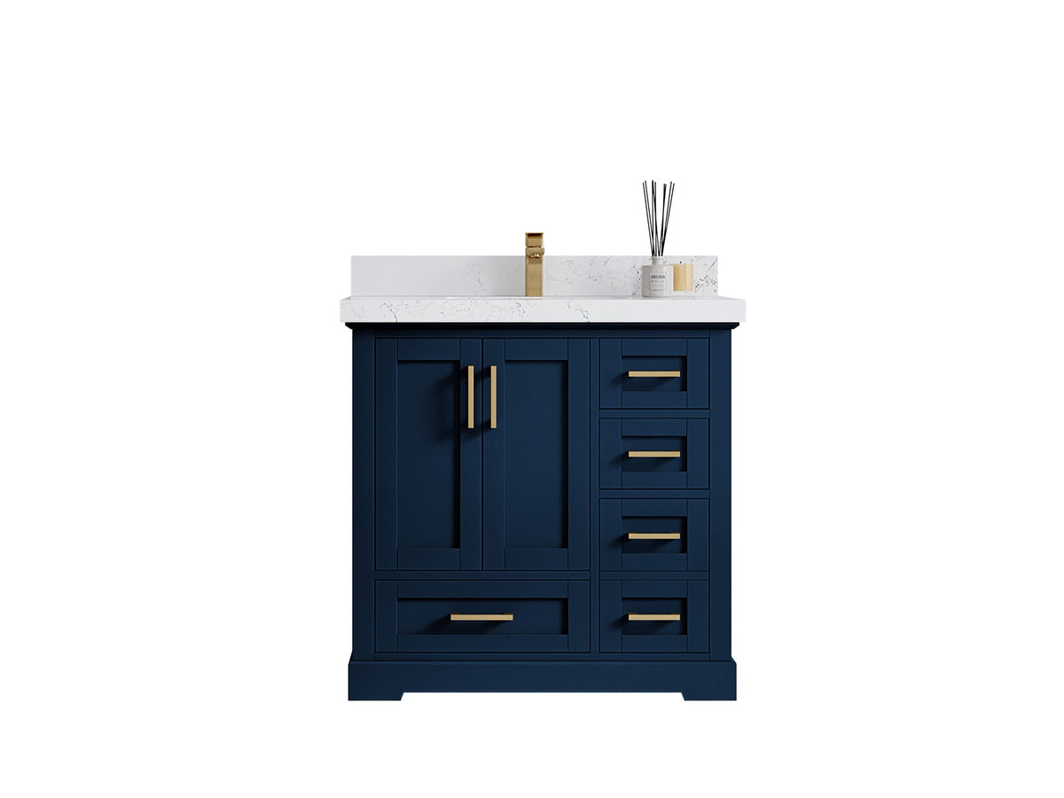 Boston 36 in. W x 22 in. D Center Sink Bathroom Vanity - Willow Bath and Vanity