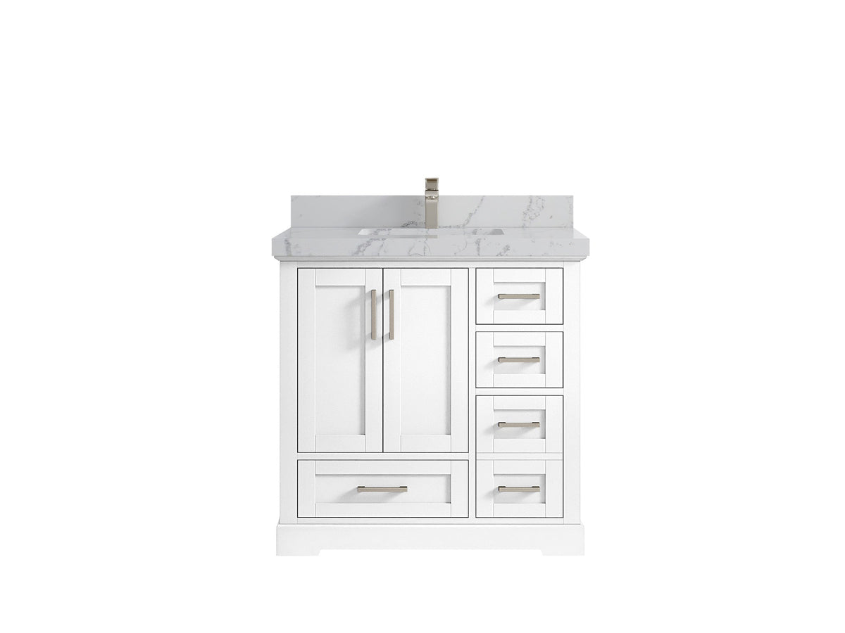 Boston 36 in. W x 22 in. D Center Sink Bathroom Vanity - Willow Bath and Vanity