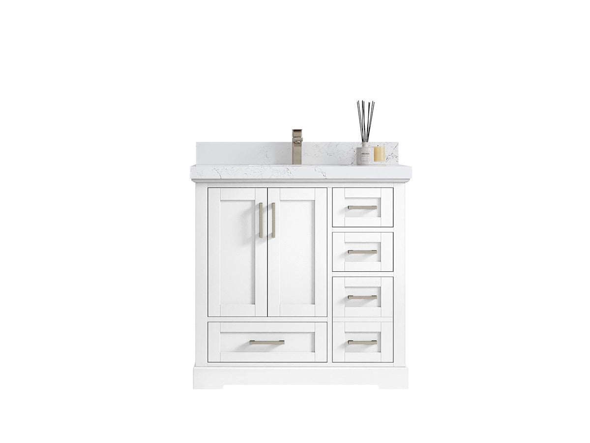 Boston 36 in. W x 22 in. D Center Sink Bathroom Vanity - Willow Bath and Vanity