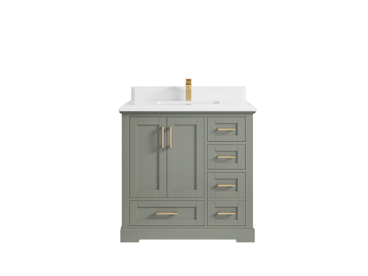Boston 36 in. W x 22 in. D Center Sink Bathroom Vanity - Willow Bath and Vanity