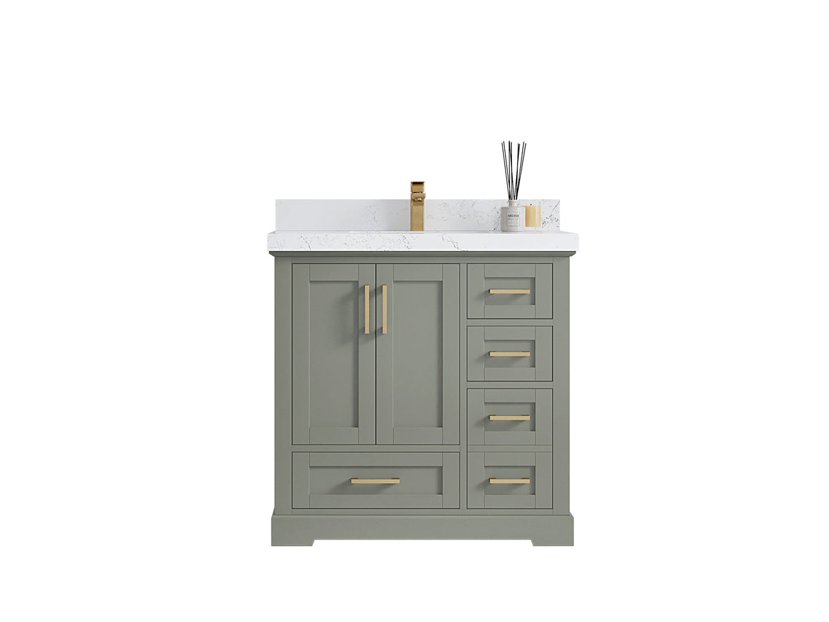 Boston 36 in. W x 22 in. D Center Sink Bathroom Vanity - Willow Bath and Vanity