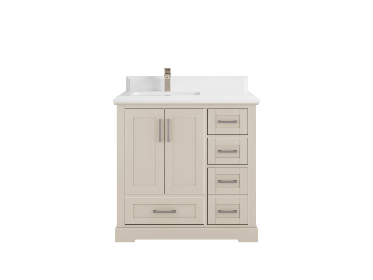 Boston 36 in. W x 22 in. D Left Offset Sink Bathroom Vanity - Willow Bath and Vanity