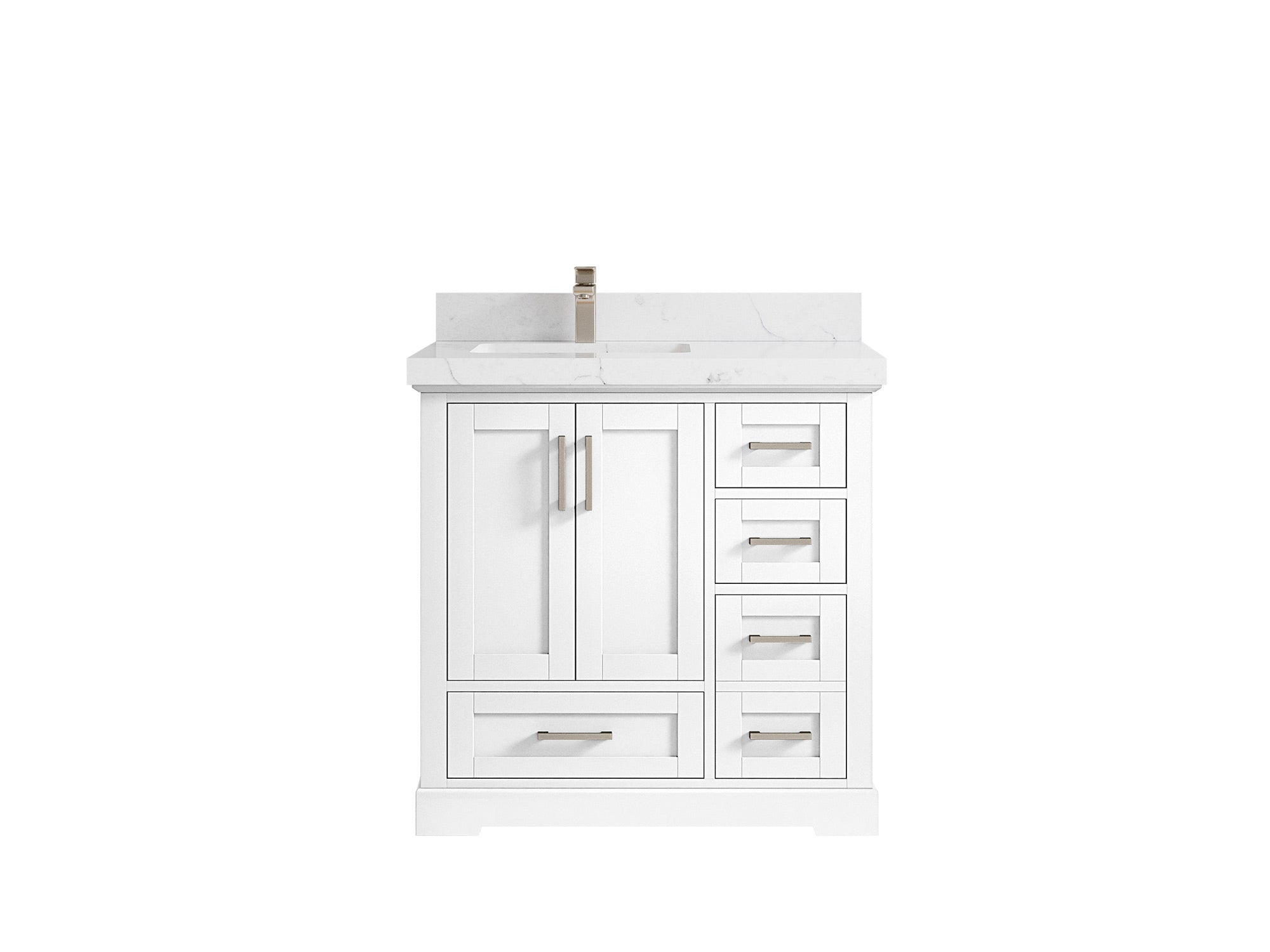Boston 36 in. W x 22 in. D Left Offset Sink Bathroom Vanity - Willow Bath and Vanity