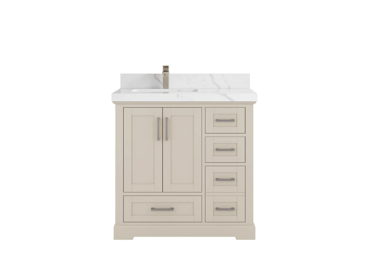 Boston 36 in. W x 22 in. D Left Offset Sink Bathroom Vanity - Willow Bath and Vanity