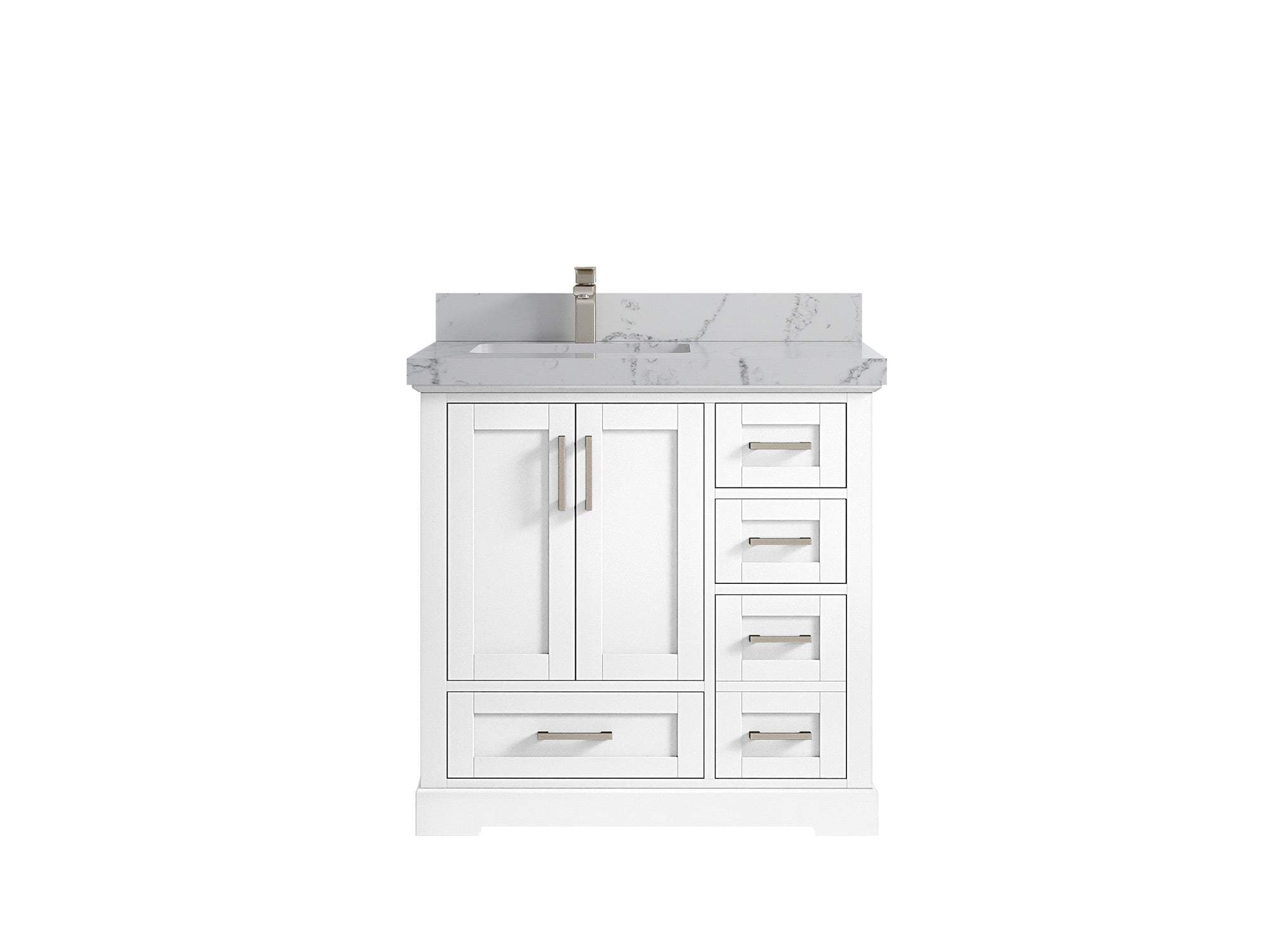 Boston 36 in. W x 22 in. D Left Offset Sink Bathroom Vanity - Willow Bath and Vanity