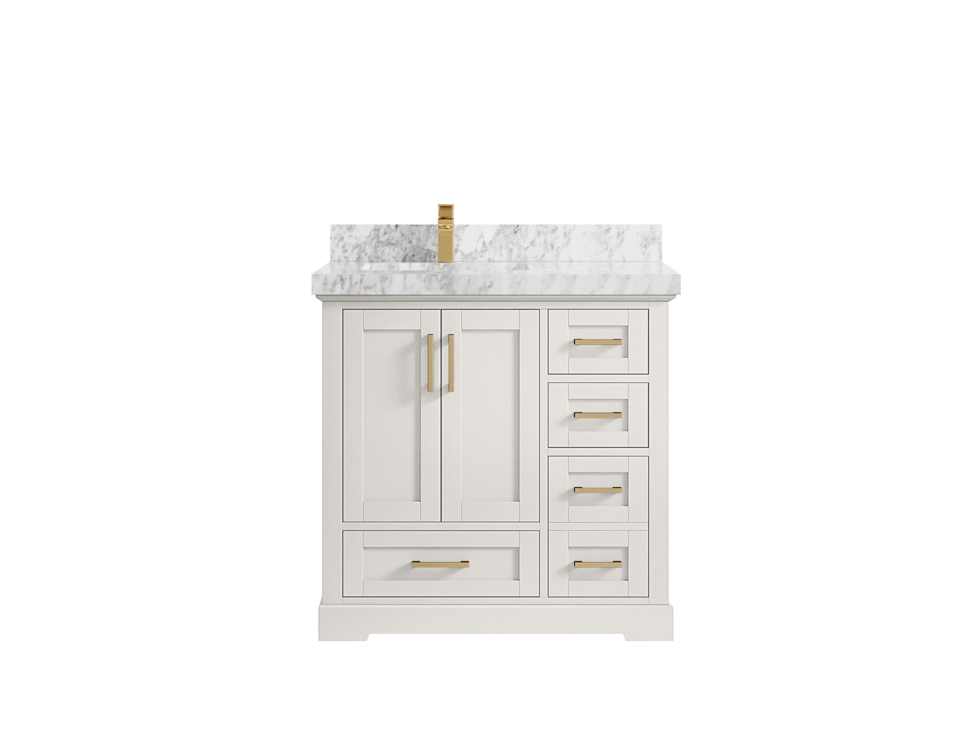 Boston 36 in. W x 22 in. D Left Offset Sink Bathroom Vanity - Willow Bath and Vanity
