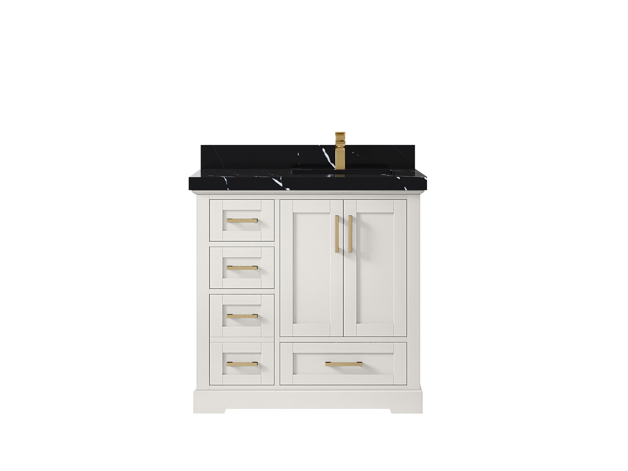 Boston 36 in. W x 22 in. D Right Offset Sink Bathroom Vanity - Willow Bath and Vanity