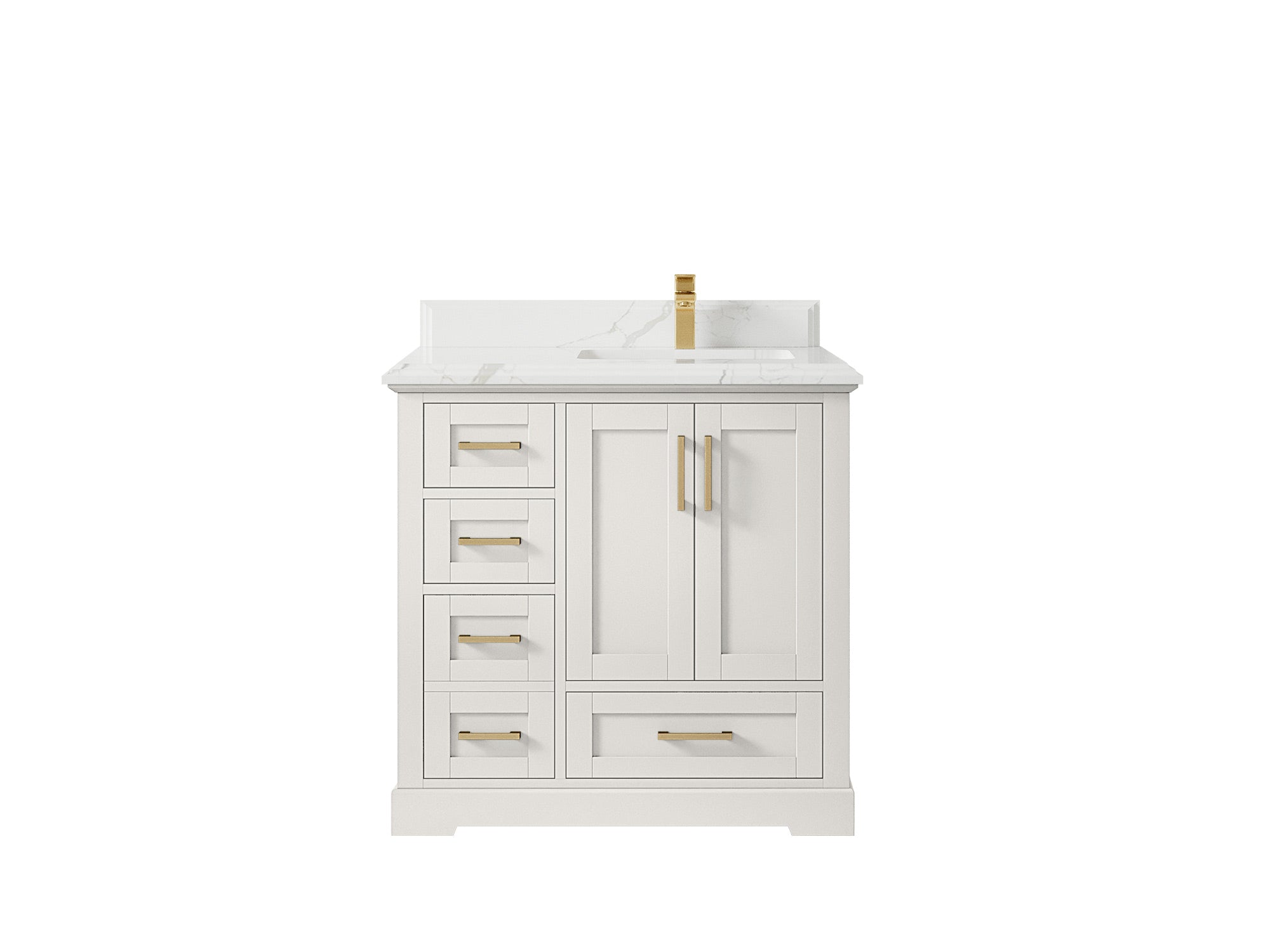 Boston 36 in. W x 22 in. D Right Offset Sink Bathroom Vanity - Willow Bath and Vanity
