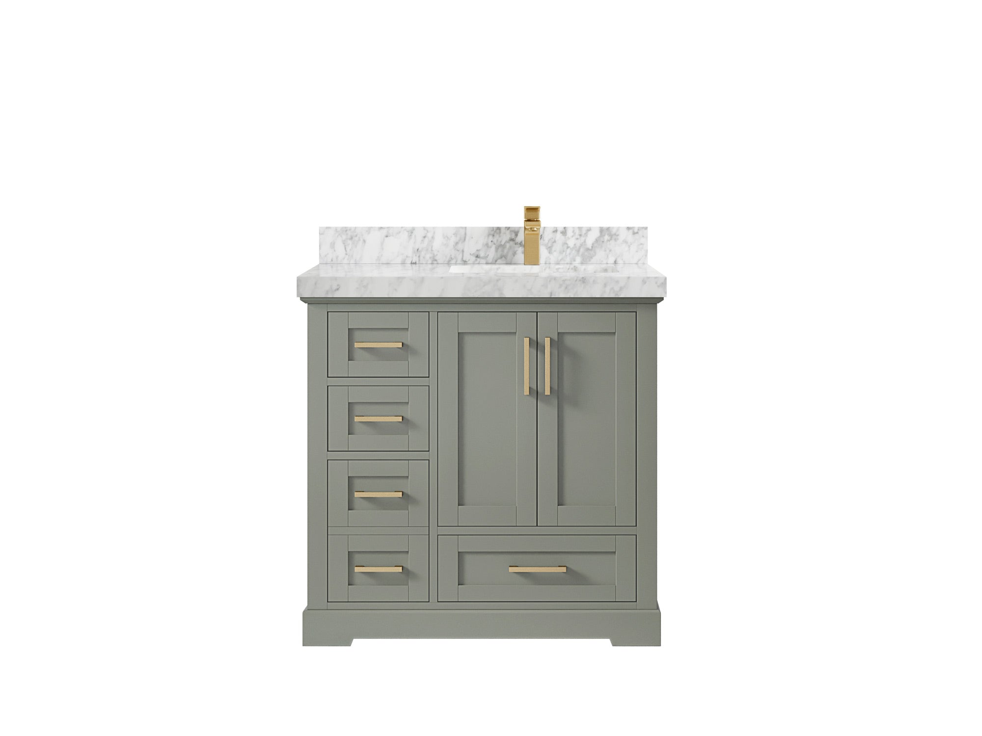 Boston 36 in. W x 22 in. D Right Offset Sink Bathroom Vanity - Willow Bath and Vanity