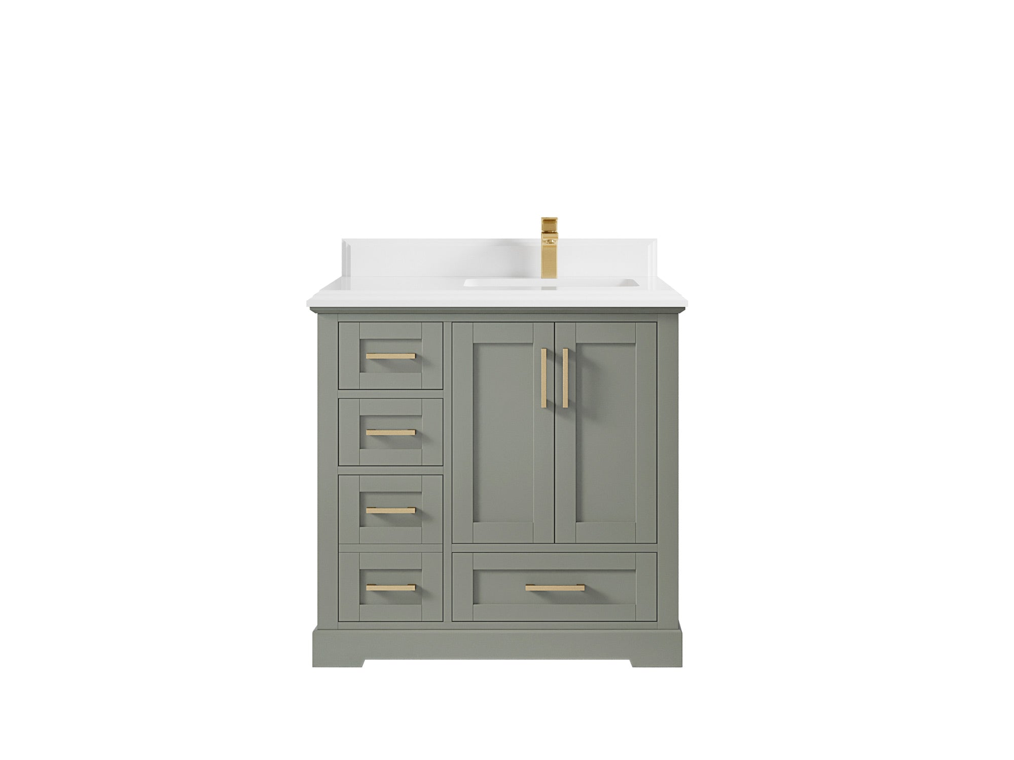 Boston 36 in. W x 22 in. D Right Offset Sink Bathroom Vanity - Willow Bath and Vanity