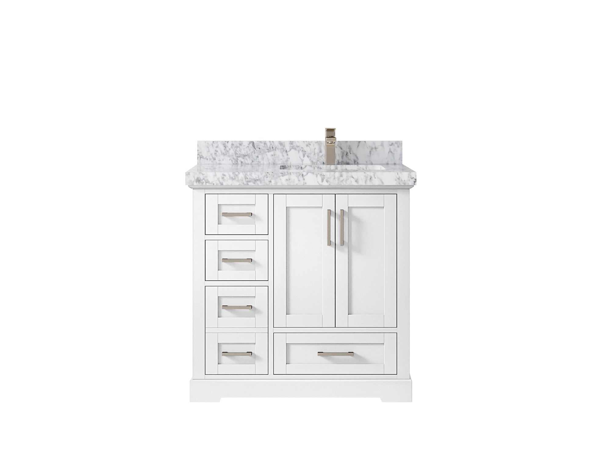 Boston 36 in. W x 22 in. D Right Offset Sink Bathroom Vanity - Willow Bath and Vanity