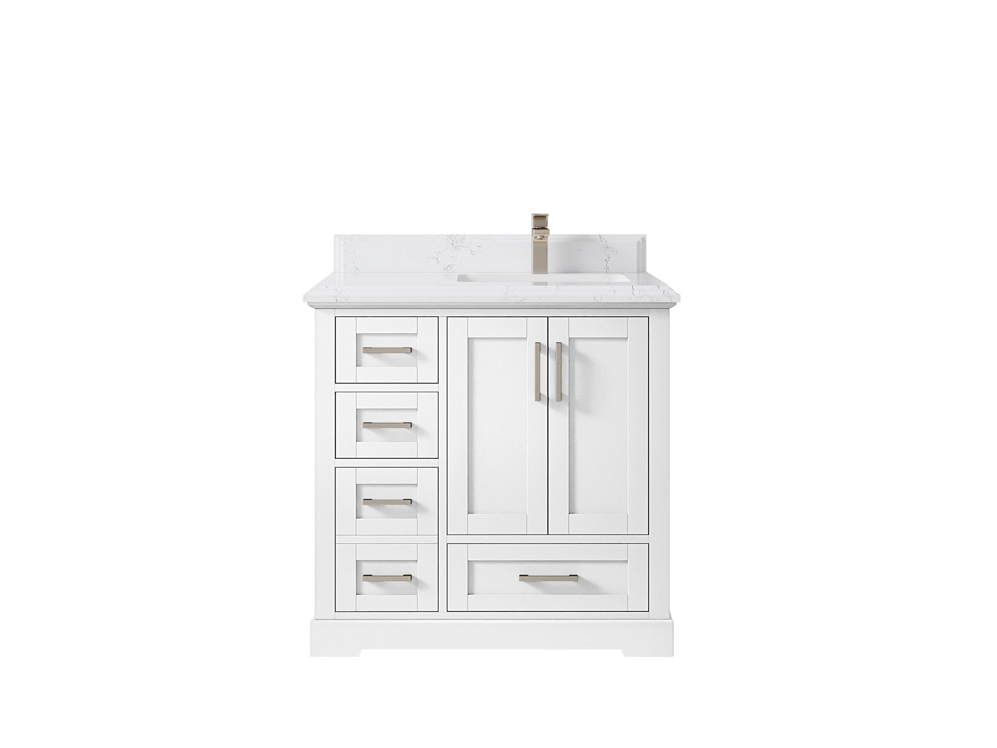 Boston 36 in. W x 22 in. D Right Offset Sink Bathroom Vanity - Willow Bath and Vanity