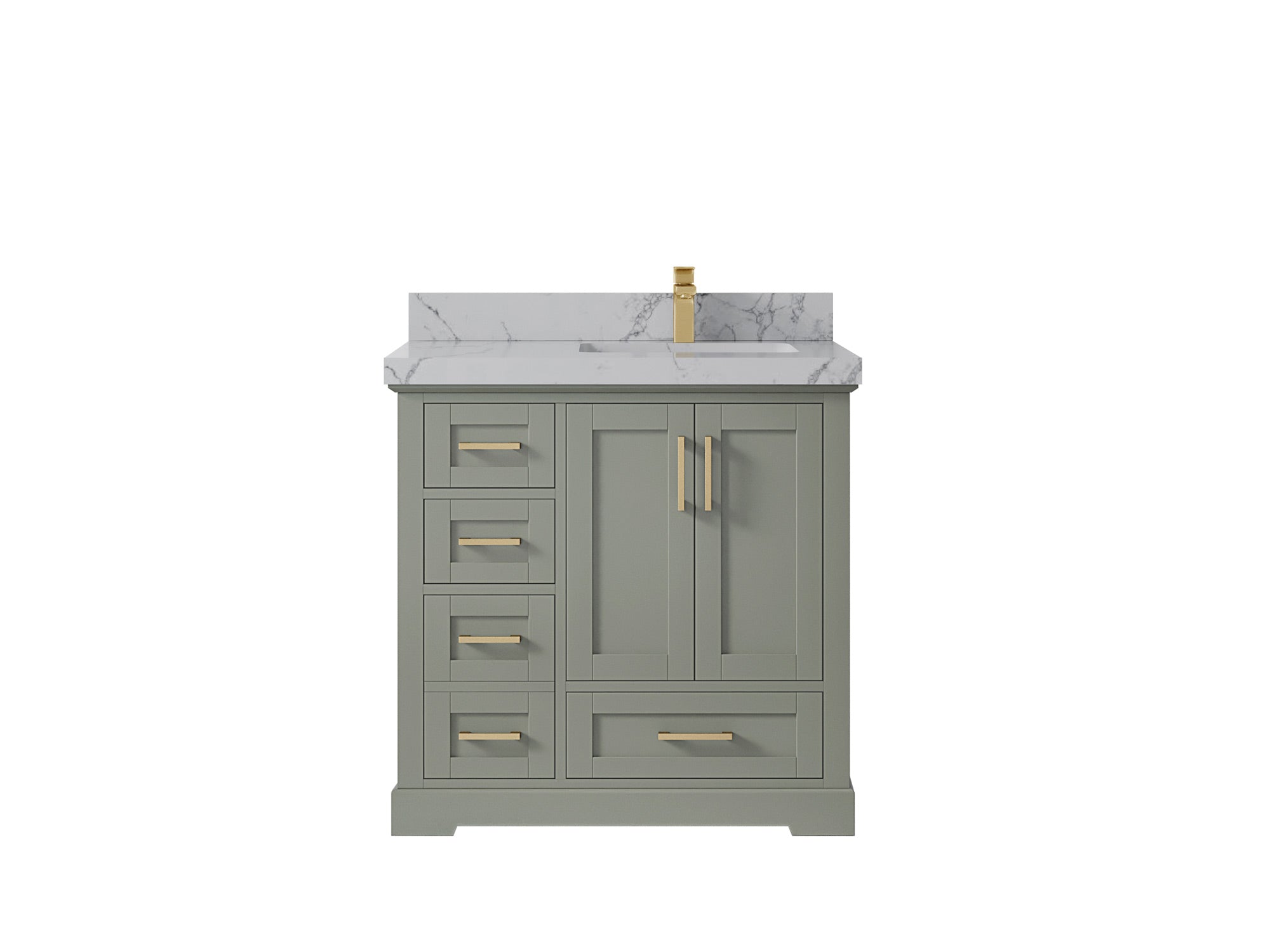 Boston 36 in. W x 22 in. D Right Offset Sink Bathroom Vanity - Willow Bath and Vanity