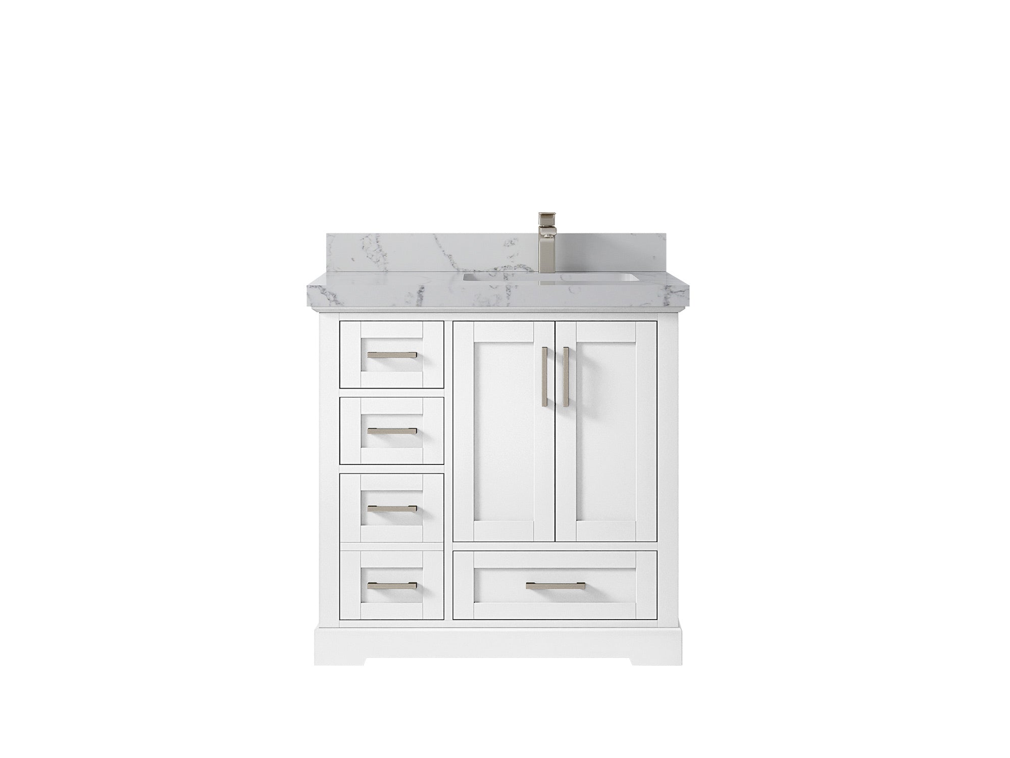 Boston 36 in. W x 22 in. D Right Offset Sink Bathroom Vanity - Willow Bath and Vanity
