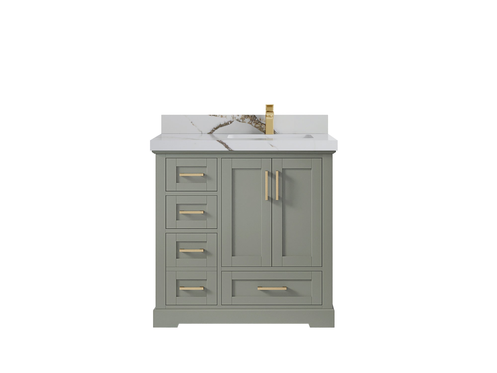 Boston 36 in. W x 22 in. D Right Offset Sink Bathroom Vanity - Willow Bath and Vanity