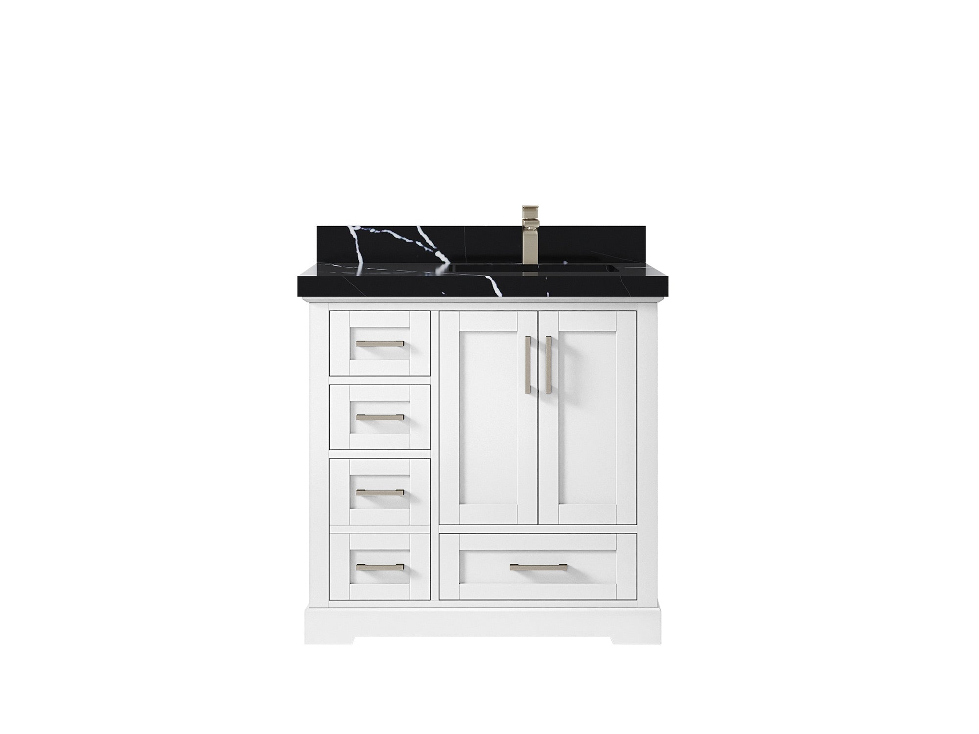 Boston 36 in. W x 22 in. D Right Offset Sink Bathroom Vanity - Willow Bath and Vanity