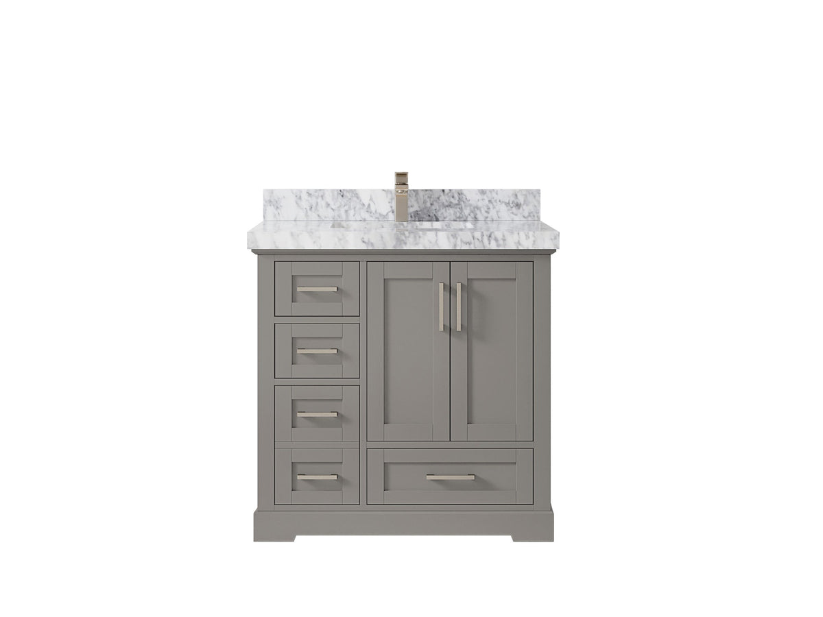 Boston 36" W x 22" D Center Sink Vanity for Modern Bathroom Spaces - Willow Bath and Vanity