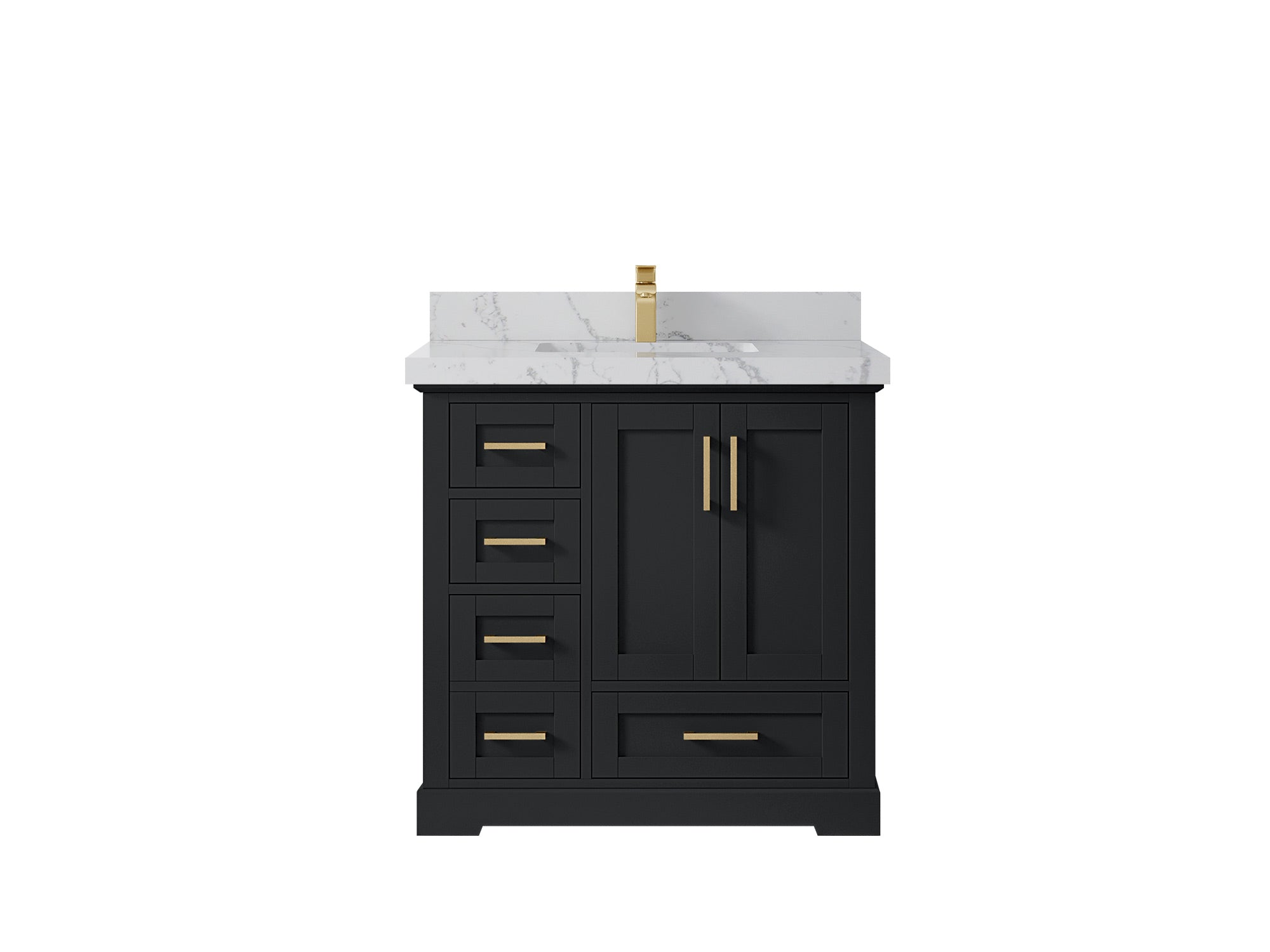 Boston 36" W x 22" D Center Sink Vanity for Modern Bathroom Spaces - Willow Bath and Vanity