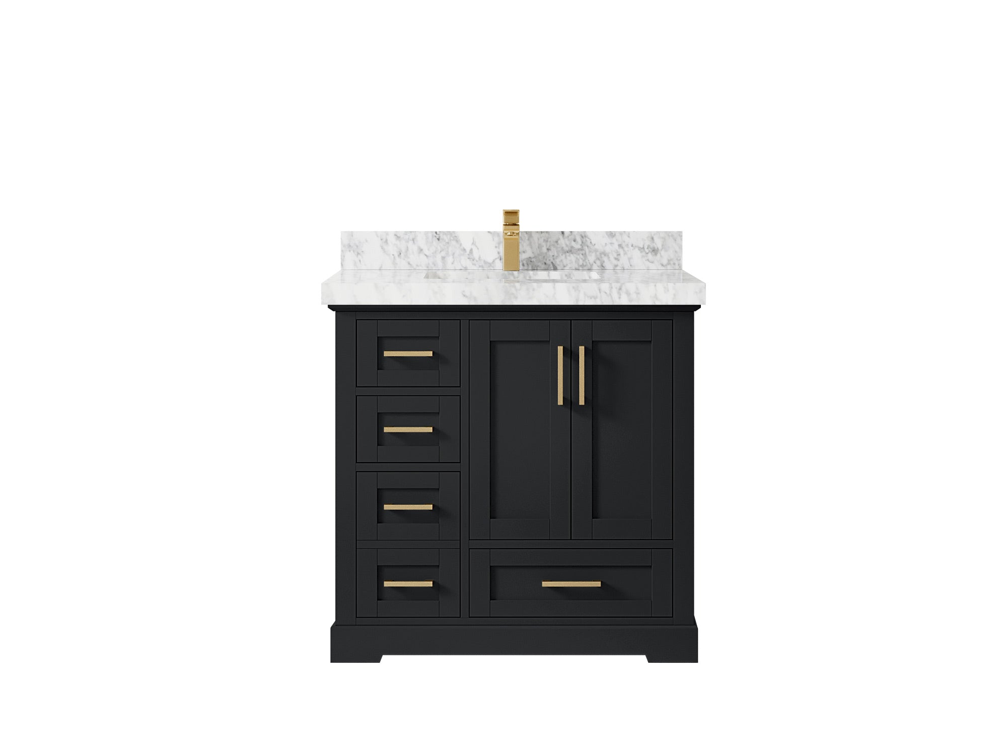 Boston 36" W x 22" D Center Sink Vanity for Modern Bathroom Spaces - Willow Bath and Vanity