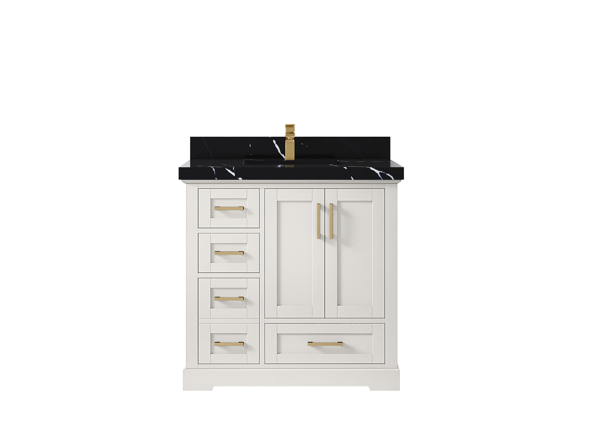 Boston 36" W x 22" D Center Sink Vanity for Modern Bathroom Spaces - Willow Bath and Vanity