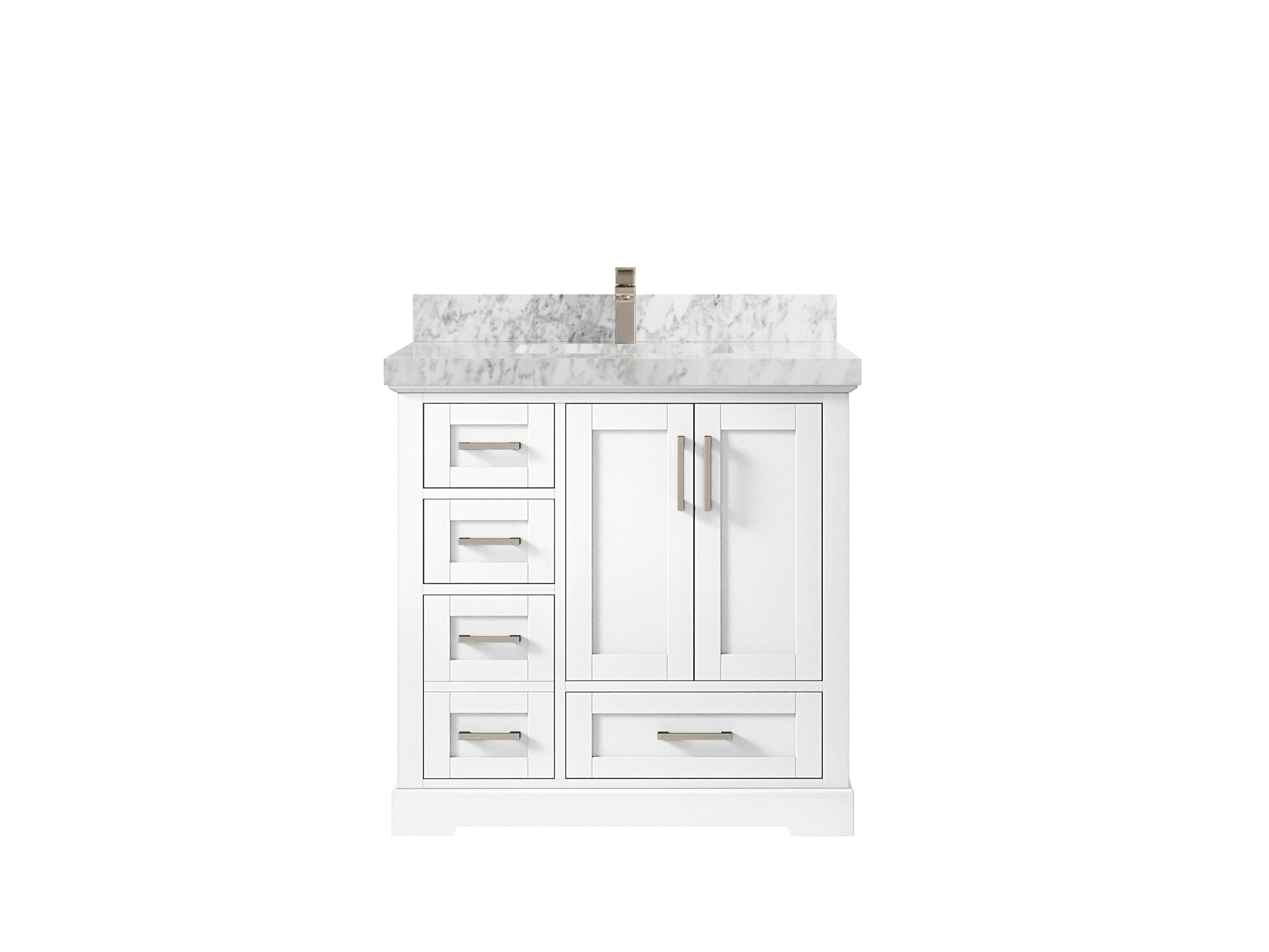 Boston 36" W x 22" D Center Sink Vanity for Modern Bathroom Spaces - Willow Bath and Vanity
