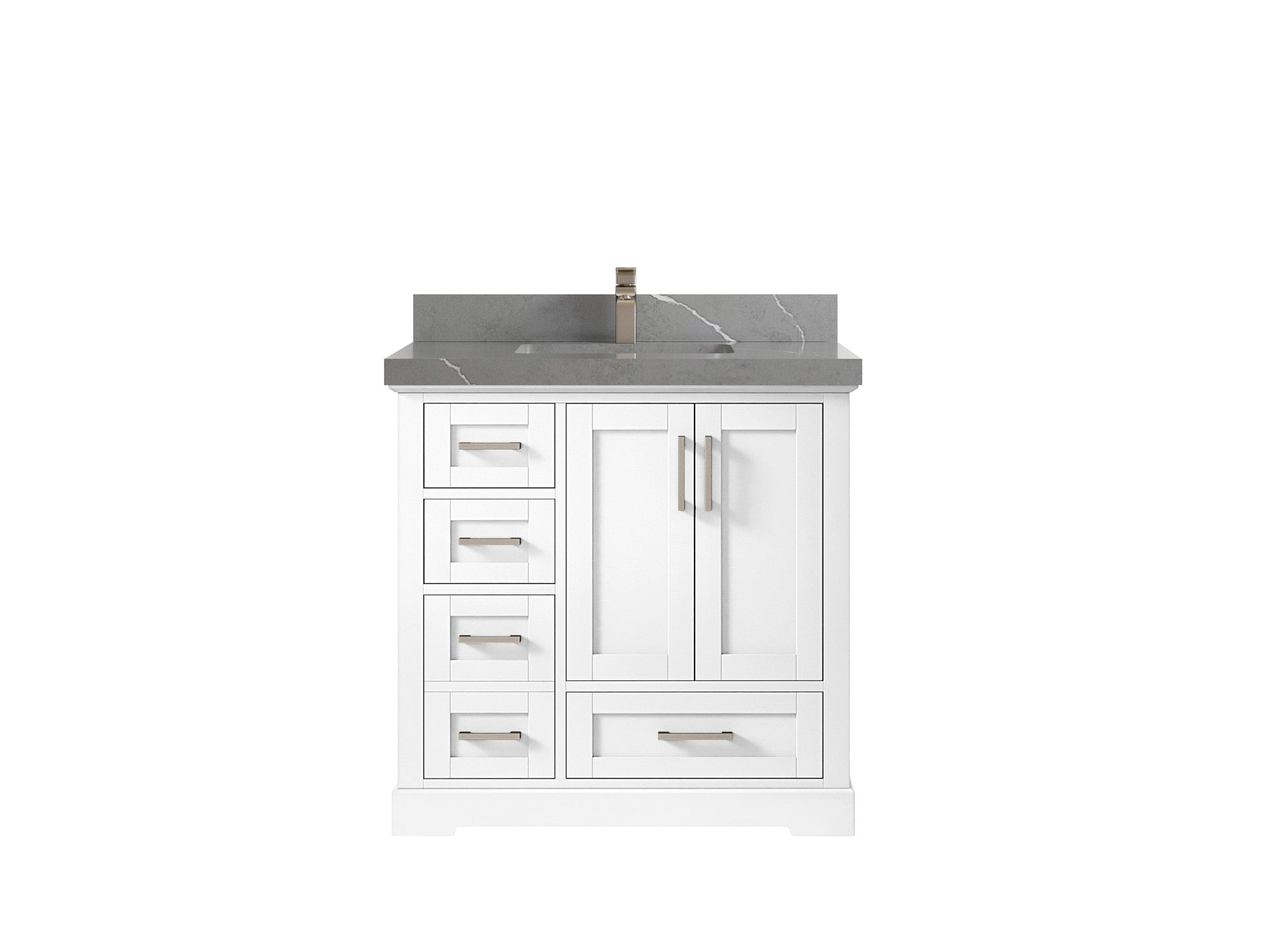 Boston 36" W x 22" D Center Sink Vanity for Modern Bathroom Spaces - Willow Bath and Vanity
