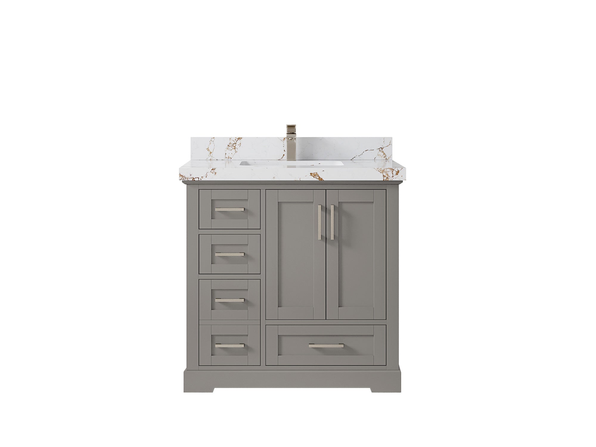 Boston 36" W x 22" D Center Sink Vanity for Modern Bathroom Spaces - Willow Bath and Vanity