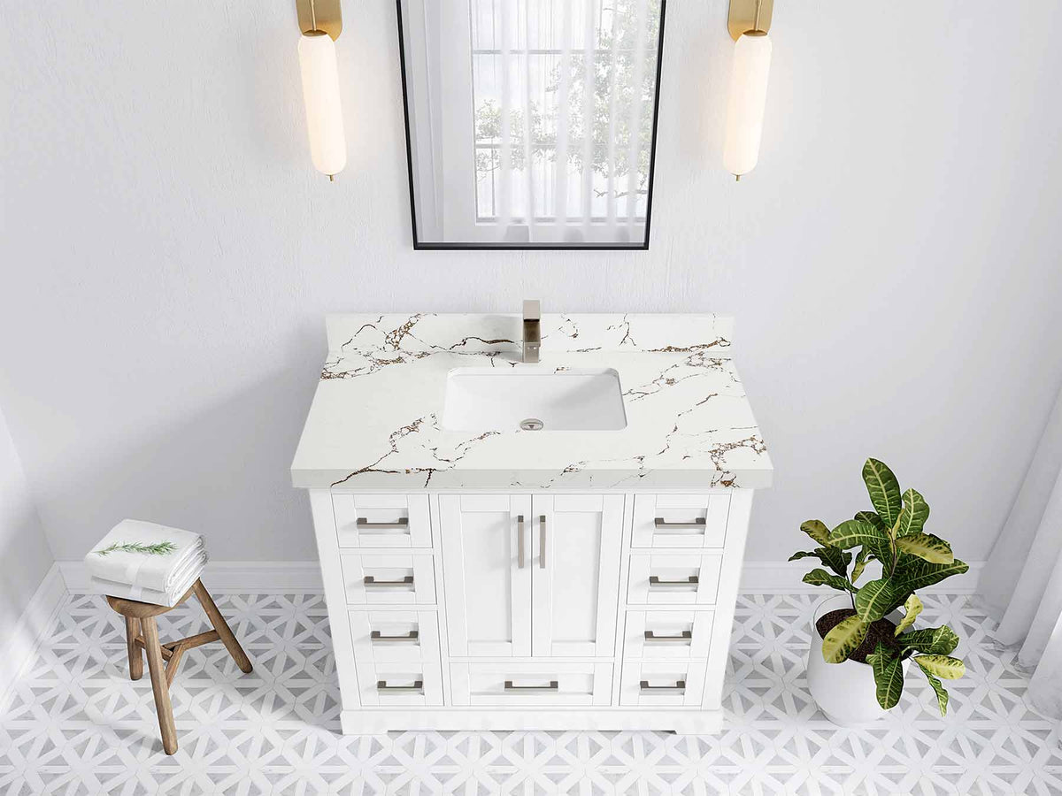 Boston 42 in. W x 22 in. D Single Sink Bathroom Vanity - Willow Bath and Vanity