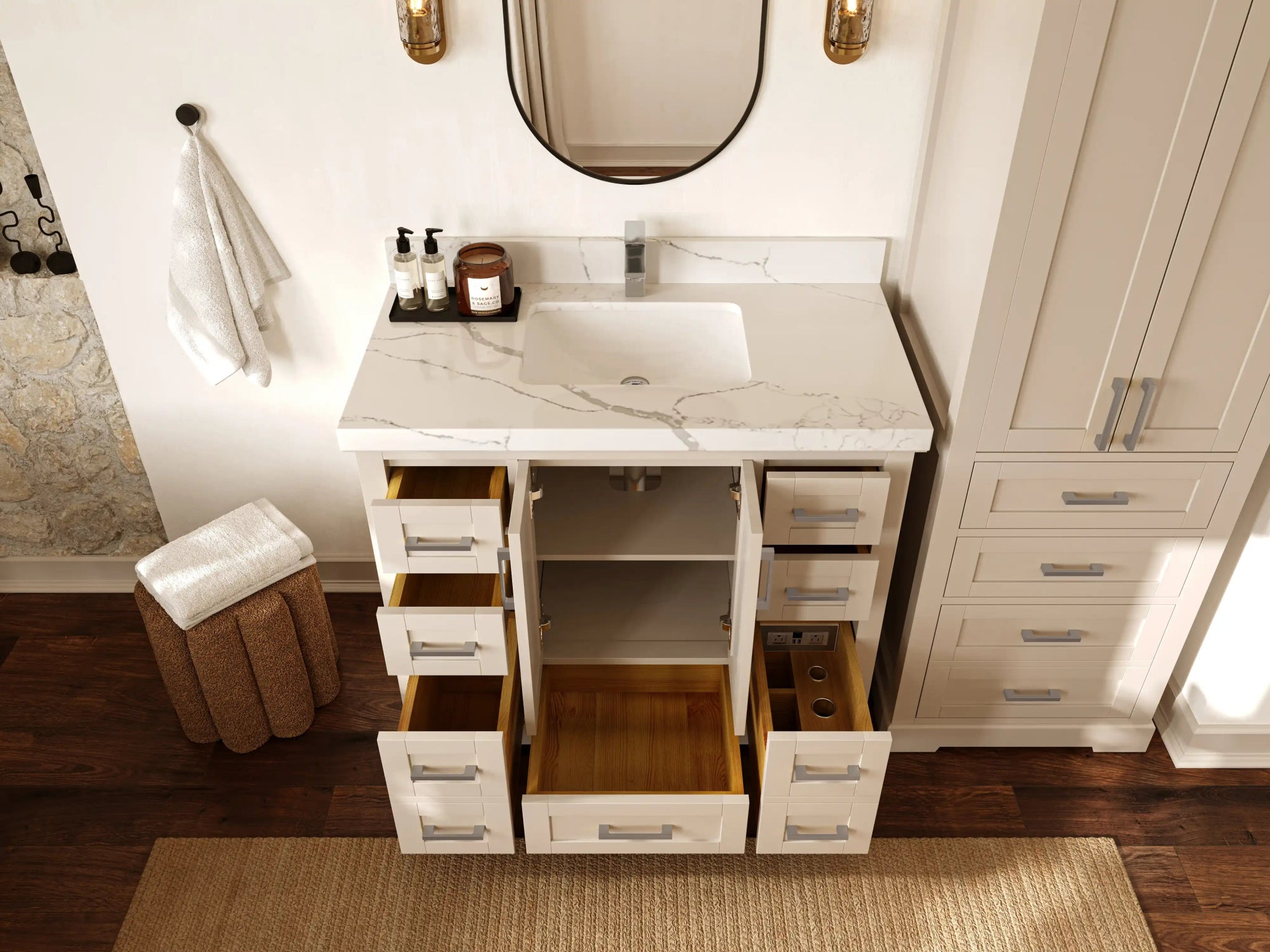 Boston 42 in. W x 22 in. D Single Sink Bathroom Vanity - Willow Bath and Vanity