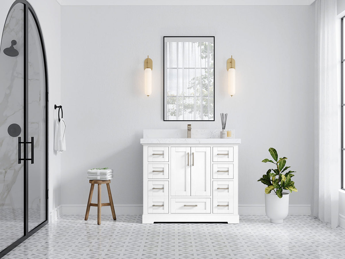 Boston 42 in. W x 22 in. D Single Sink Bathroom Vanity - Willow Bath and Vanity