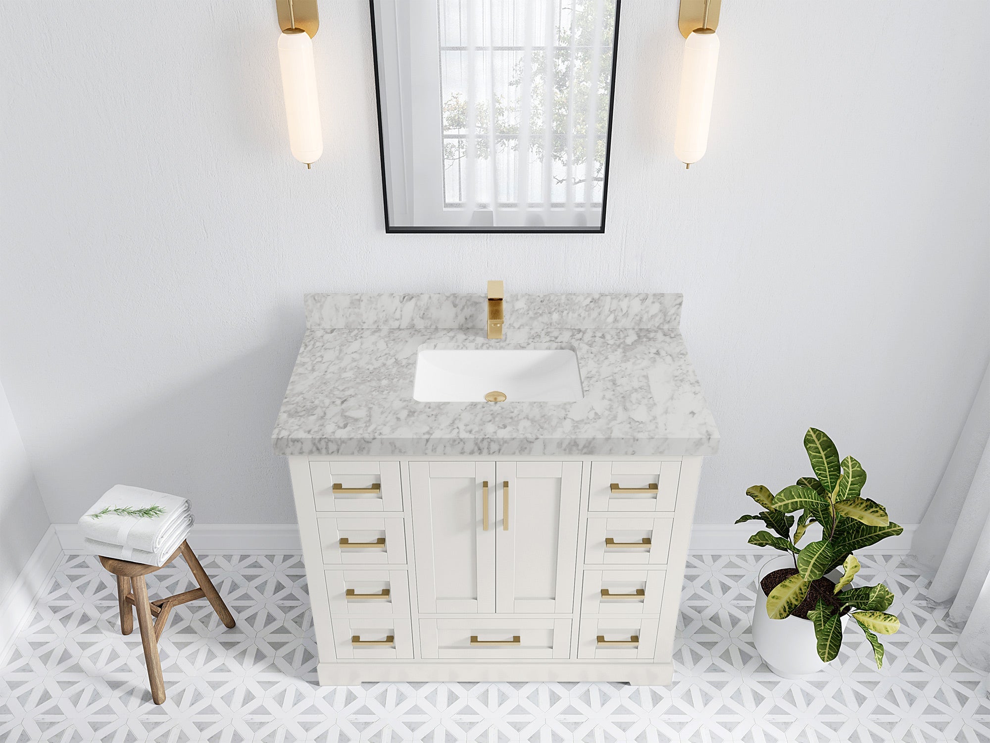 Boston 42 in. W x 22 in. D Single Sink Bathroom Vanity - Willow Bath and Vanity