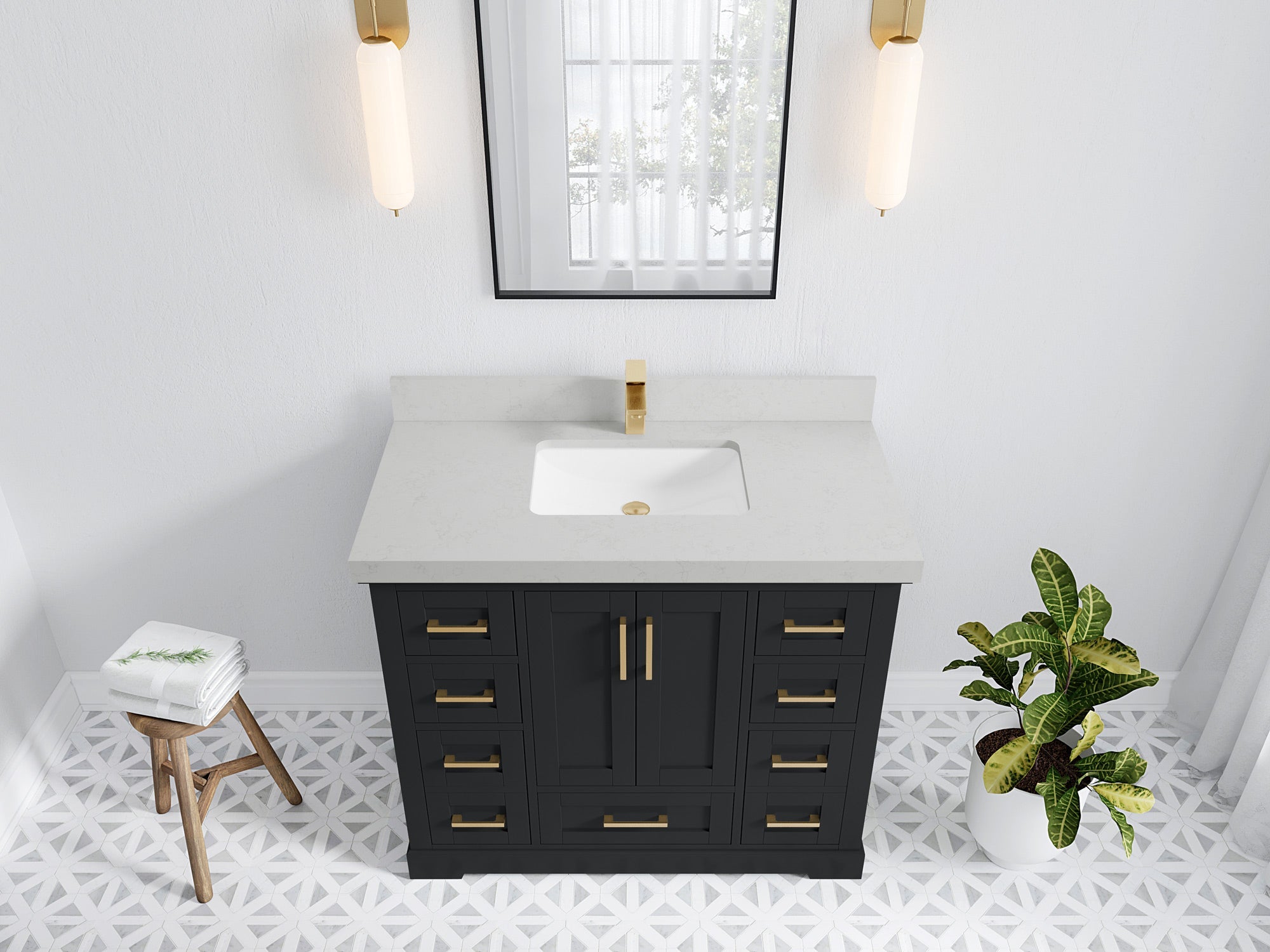 Boston 42 in. W x 22 in. D Single Sink Bathroom Vanity - Willow Bath and Vanity