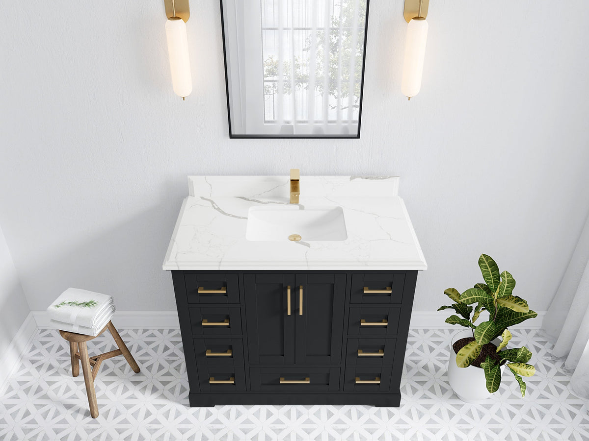 Boston 42 in. W x 22 in. D Single Sink Bathroom Vanity - Willow Bath and Vanity