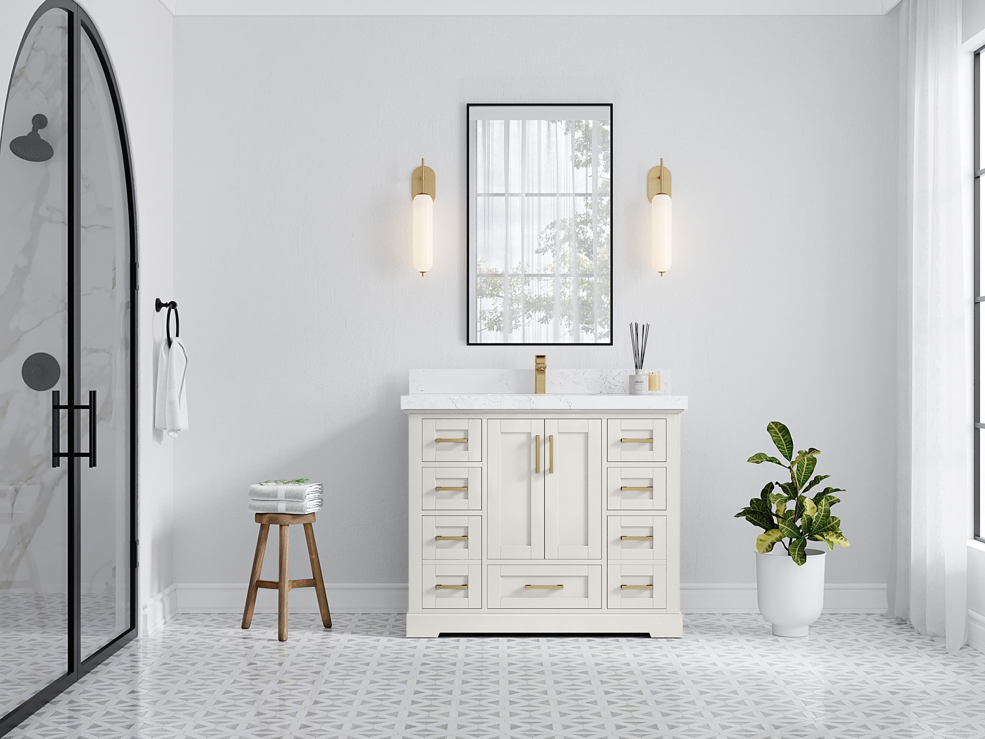 Boston 42 in. W x 22 in. D Single Sink Bathroom Vanity - Willow Bath and Vanity