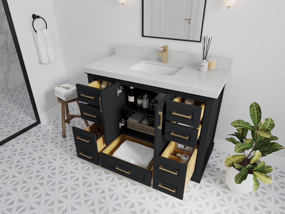 Boston 48 in. W x 22 in. D Single Sink Bathroom Vanity - Willow Bath and Vanity