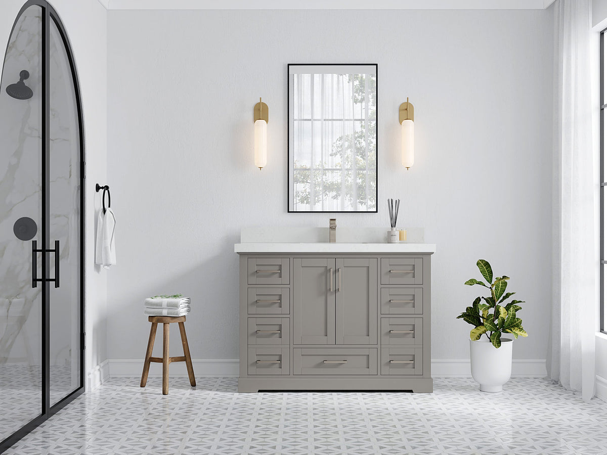 Boston 48 in. W x 22 in. D Single Sink Bathroom Vanity - Willow Bath and Vanity