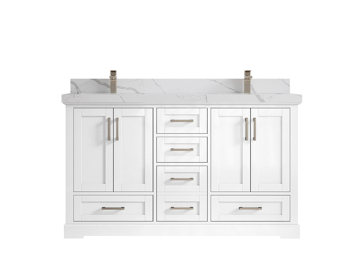 Boston 60 in. W x 22 in. D Double Sink Bathroom Vanity - Willow Bath and Vanity