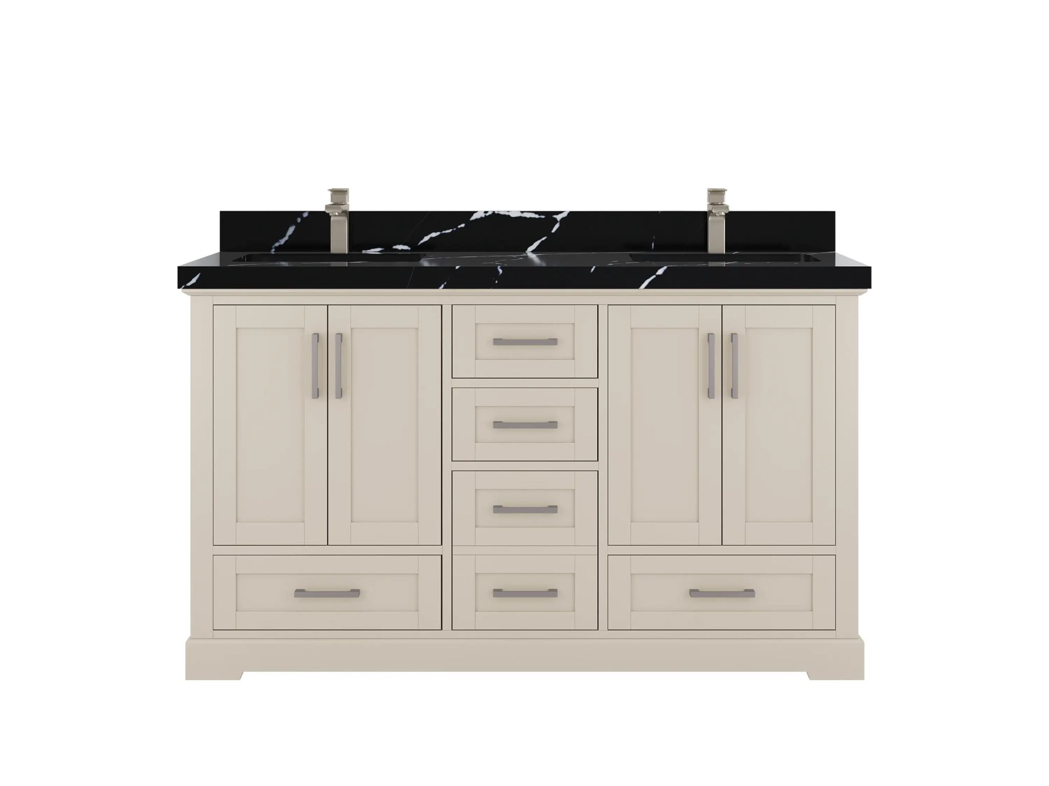 Boston 60 in. W x 22 in. D Double Sink Bathroom Vanity - Willow Bath and Vanity