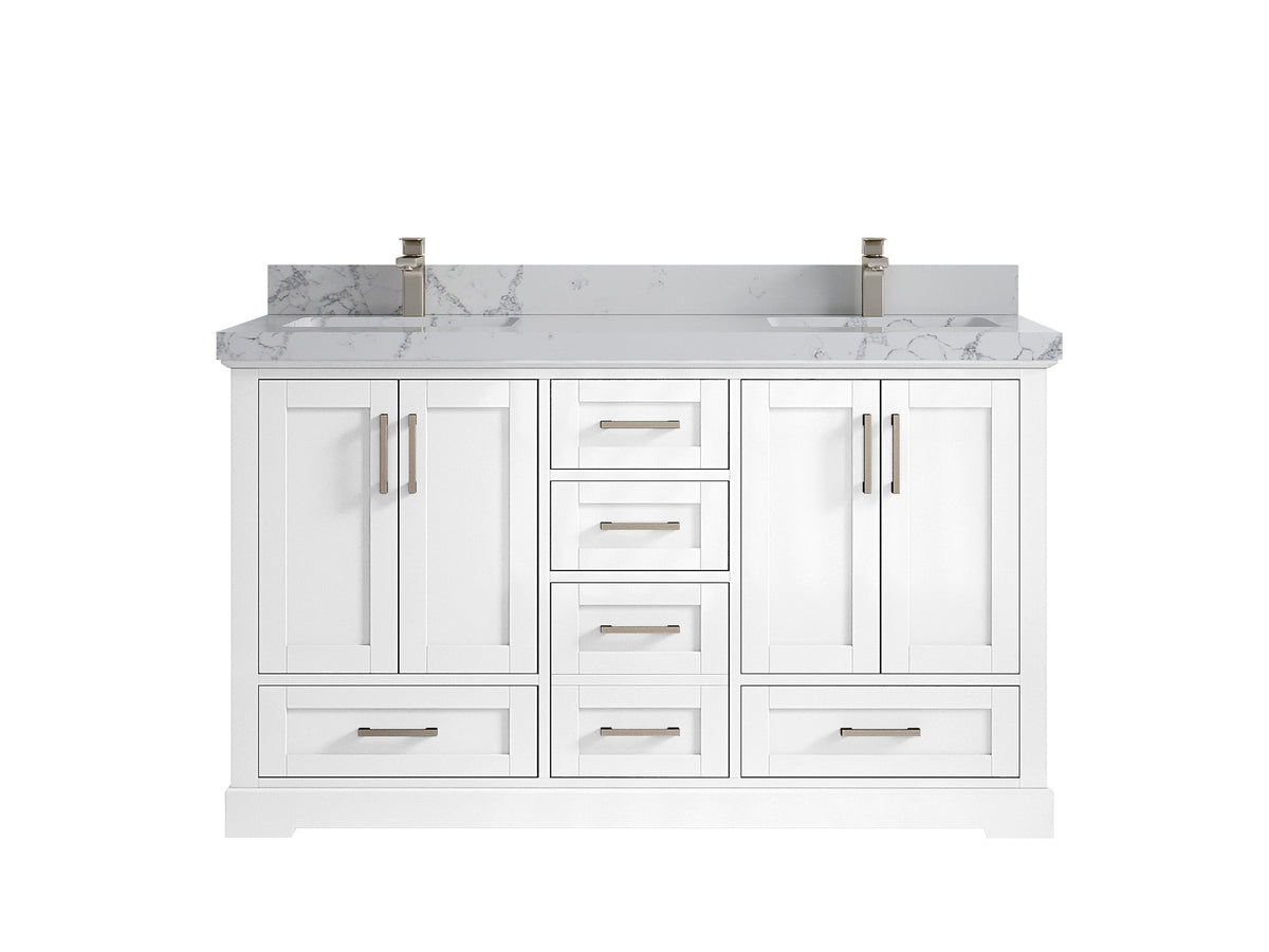 Boston 60 in. W x 22 in. D Double Sink Bathroom Vanity - Willow Bath and Vanity
