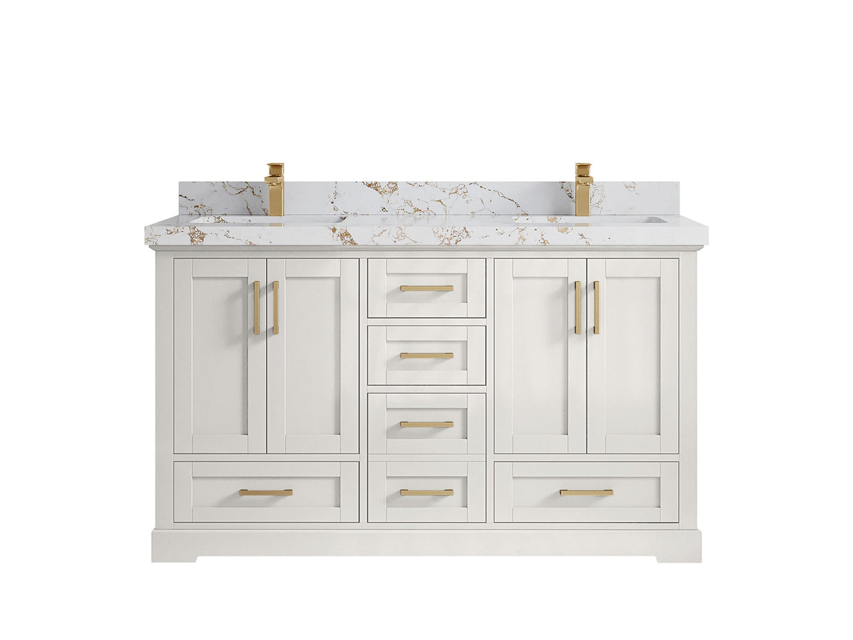 Boston 60 in. W x 22 in. D Double Sink Bathroom Vanity - Willow Bath and Vanity
