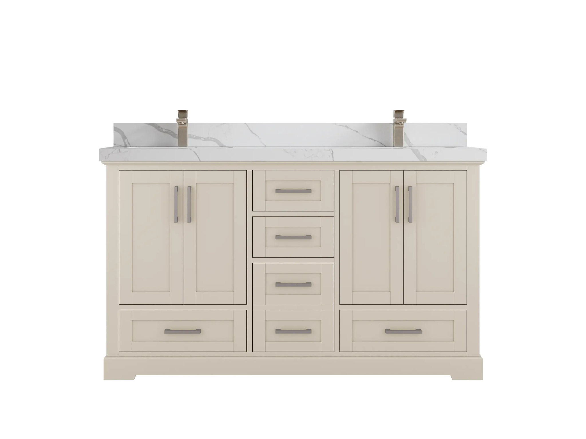 Boston 60 in. W x 22 in. D Double Sink Bathroom Vanity - Willow Bath and Vanity